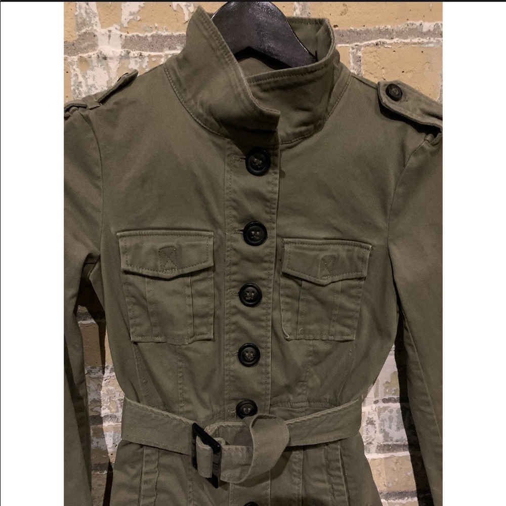 H&M Green Utility Jacket Size 4 - Picture 3 of 6